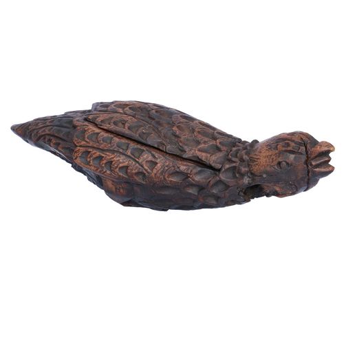 19th Century Scottish Carved Grouse Table Snuff Box image-1