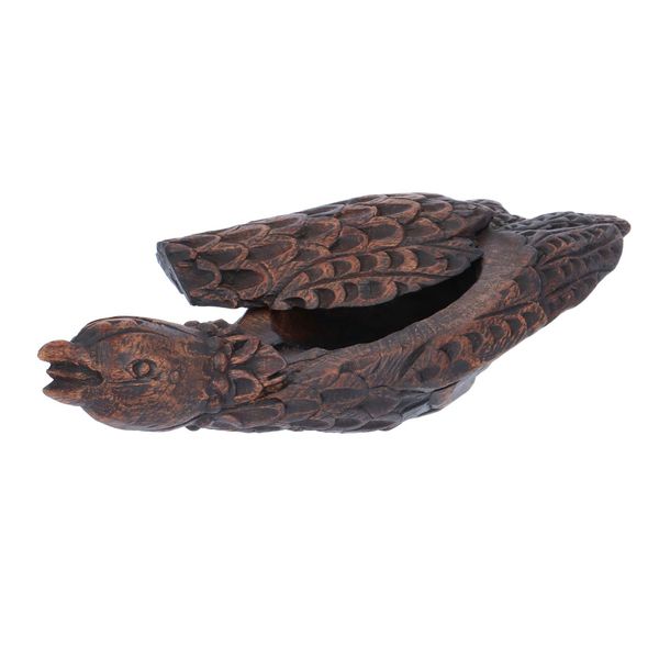 19th Century Scottish Carved Grouse Table Snuff Box