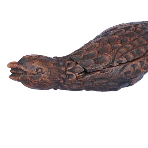 19th Century Scottish Carved Grouse Table Snuff Box image-2