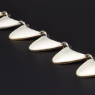 Norwegian Vermeil Sterling Silver & White Guilloché Enamel Bracelet