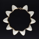 Norwegian Vermeil Sterling Silver & White Guilloché Enamel Bracelet
