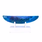 Kosta Boda Blue Glass Boat by Bertil Vallien