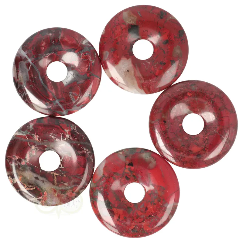 Jaspis Breccie Edelstenen donut hanger | Edelstenen Webwinkel - Webshop Danielle Forrer