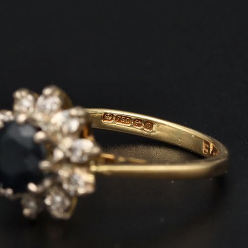 18ct Gold Sapphire and Diamond Ring image-4