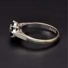 White gold Sapphire & Diamond Halo Ring