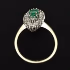 18ct Gold Diamond and Emerald Ring