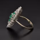 18ct Gold Diamond and Emerald Ring