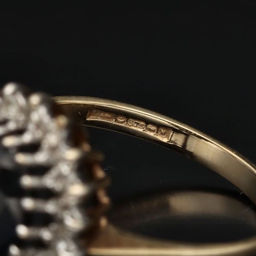 Gold Sapphire Diamond Ring image-4