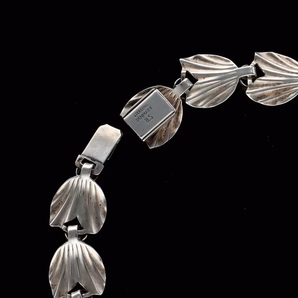 Hermann Siersbol Silver Foliate Necklace