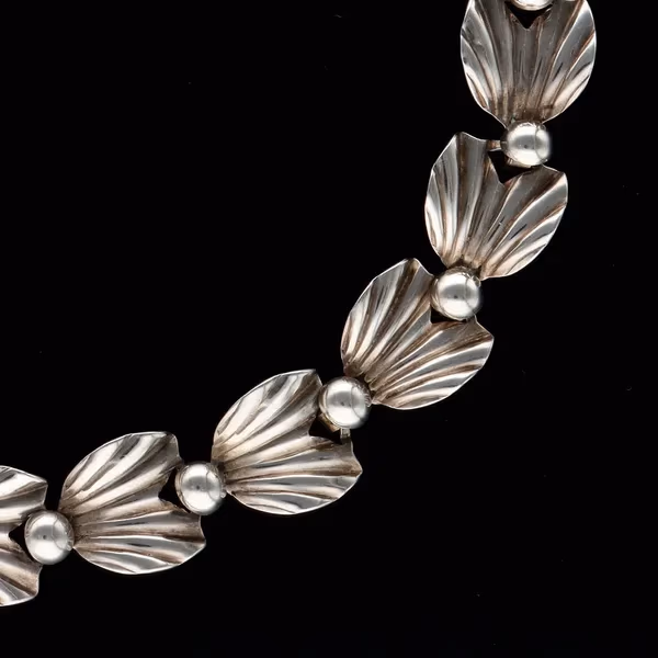 Hermann Siersbol Silver Foliate Necklace