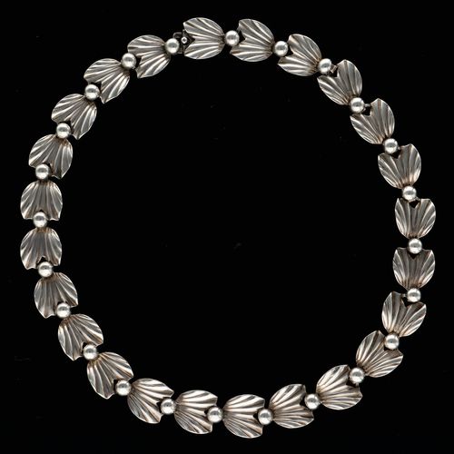 Hermann Siersbol Silver Foliate Necklace image-1