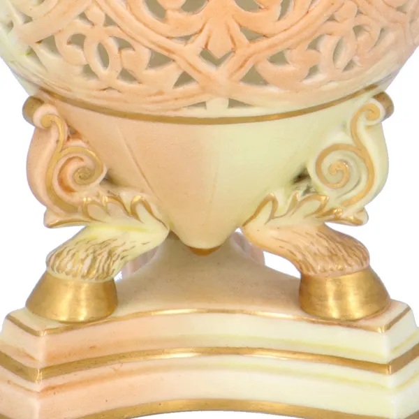 Late 19th Century Royal Worcester Incense Holder