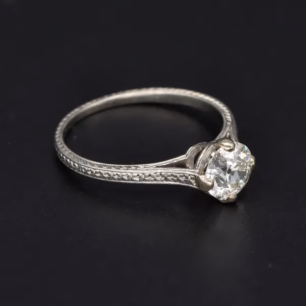 Old European Cut Diamond Solitaire Ring