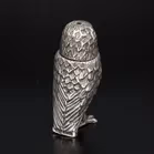 Edwardian Silver Owl Salt and Pepper