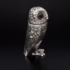 Edwardian Silver Owl Salt and Pepper