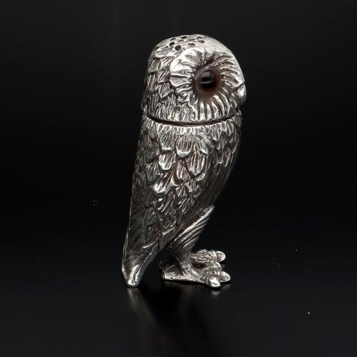 Edwardian Silver Owl Salt and Pepper image-3