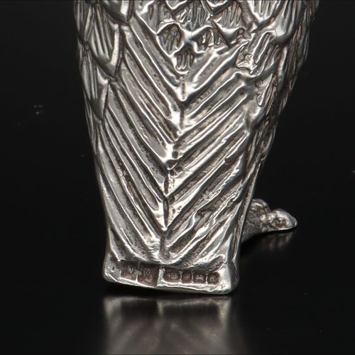 Edwardian Silver Owl Salt and Pepper image-6