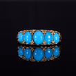360° view of The Vintage 9ct Gold Five Stone Turquoise Ring