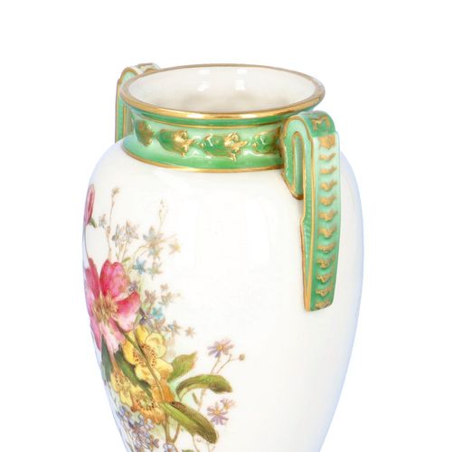 Royal Worcester Twin Handled Vase image-3