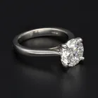 Platinum 3.00ct Round Brilliant Cut Lab Grown Diamond Ring