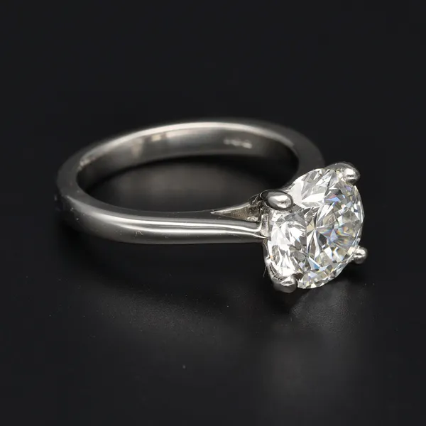 Platinum 3.00ct Round Brilliant Cut Lab Grown Diamond Ring