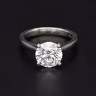 Platinum 3.00ct Round Brilliant Cut Lab Grown Diamond Ring