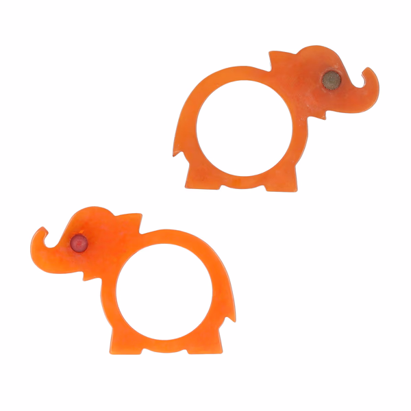 Set of Four Art Deco Bakelite Elephant Napkin Rings