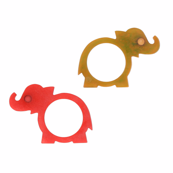 Set of Four Art Deco Bakelite Elephant Napkin Rings