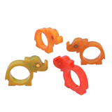 Set of Four Art Deco Bakelite Elephant Napkin Rings