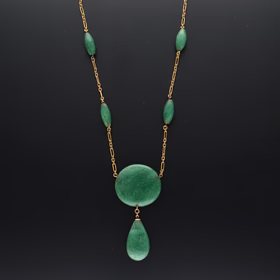 9ct Gold Antique Aventurine