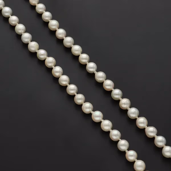 9ct Yellow Gold Clasp Re-Strung Cultured Pearls Necklace