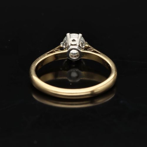 18K Gold Diamond Solitaire Ring image-5