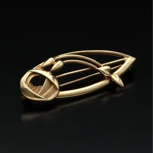 9ct Gold Mackintosh Rose Brooch