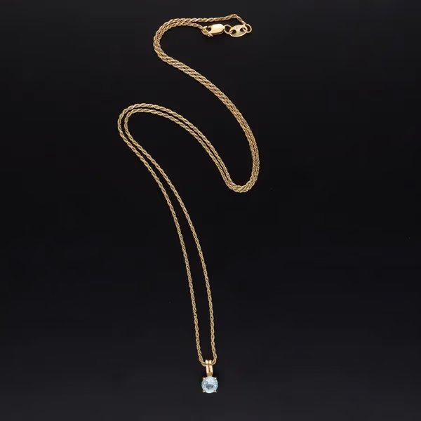 14ct Gold & Aquamarine Pendant