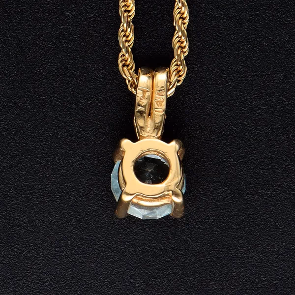 14ct Gold & Aquamarine Pendant