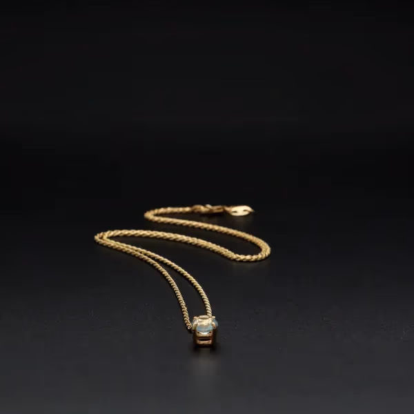 14ct Gold & Aquamarine Pendant