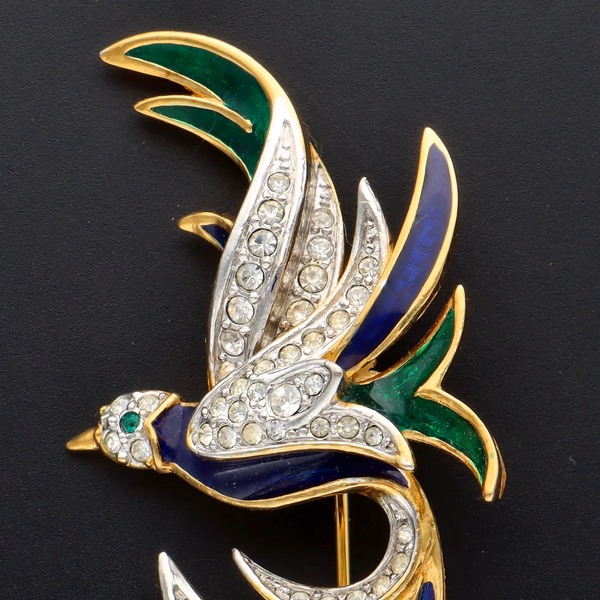 Attwood and Sawyer Signed Vintage Bird of Paradise Brooch