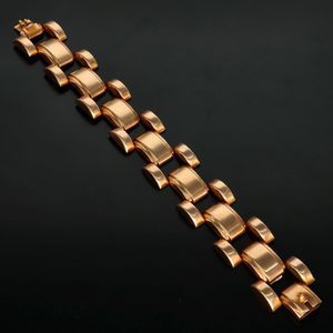 Art Deco 14ct Gold Tank Bracelet
