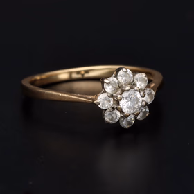 9ct Gold Diamond Cluster Ring