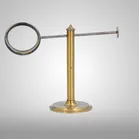19th Century Brass Pillar Desk Magnifying Glass