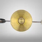19th Century Brass Pillar Desk Magnifying Glass