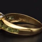 18ct Yellow Gold Peridot & Diamond Ring