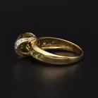 18ct Yellow Gold Peridot & Diamond Ring