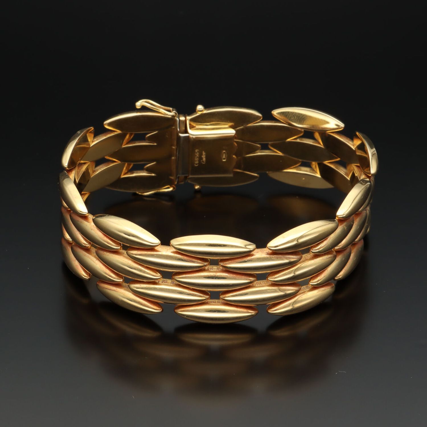 Cartier Five Row 18K Gold Bracelet Jewellery Gold Hemswell