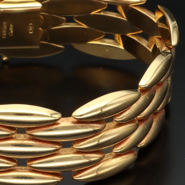 Cartier Five Row 18K Gold Bracelet