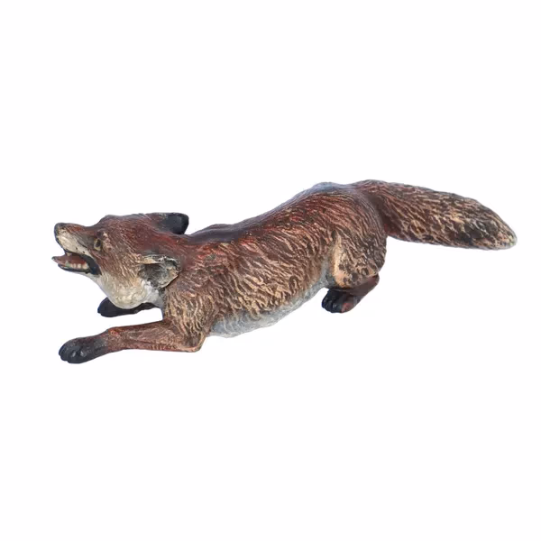 Cold Painted Bronze Figure of a Fox