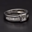 Platinum Art Deco Style Diamond Ring