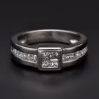 Platinum Art Deco Style Diamond Ring