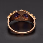9ct Yellow Gold Amethyst & Sea Pearl Ring