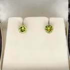 Pair Of 9ct Yellow Gold Peridot Stud Earrings